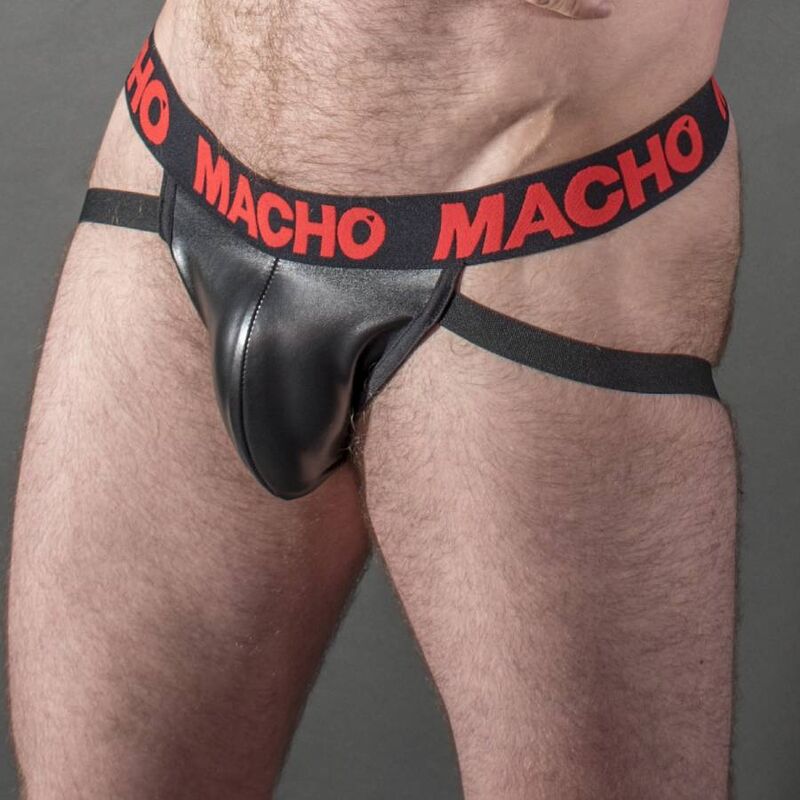 MACHO - MX25RC JOCK CUIR ROUGE L – Image 2