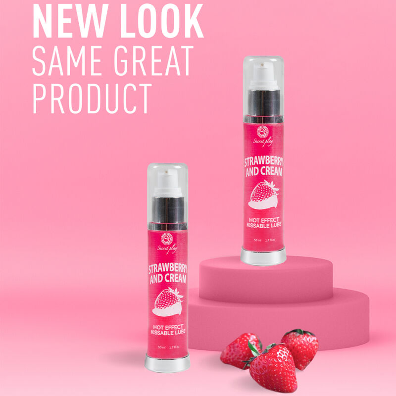SECRETPLAY - LUBRIFIANT 2-1 EFFET CHALEUR FRAISE & CRÈME 50 ML – Image 4