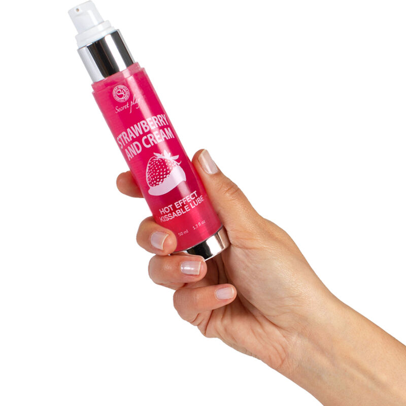 SECRETPLAY - LUBRIFIANT 2-1 EFFET CHALEUR FRAISE & CRÈME 50 ML – Image 3