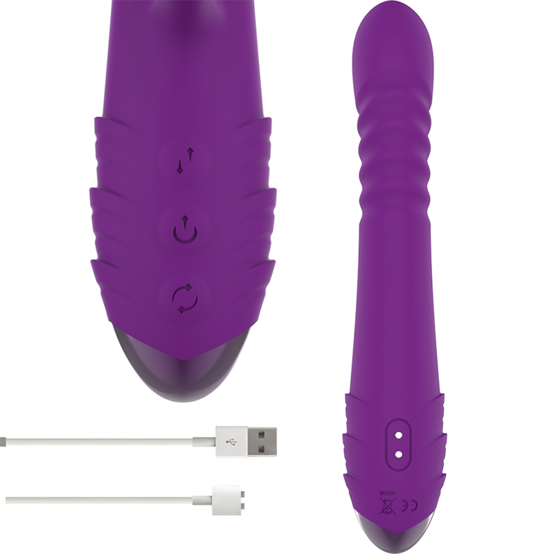 INTENSE - VIBRATEUR RECHARGEABLE MULTIFONCTION IGGY UP & DOWN AVEC STIMULATEUR CLITORAL VIOLET – Image 4
