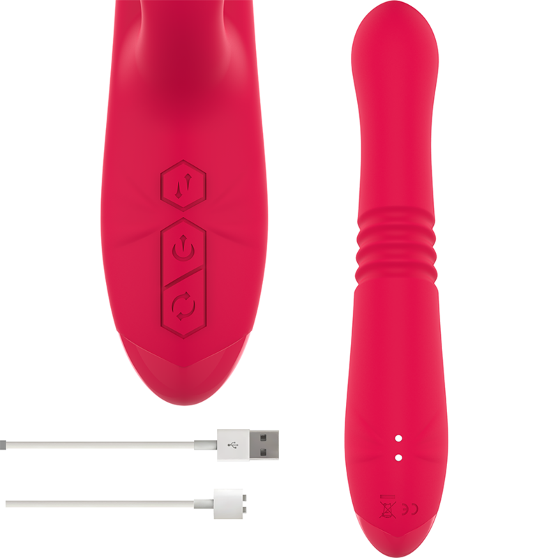 INTENSE - VIBRATEUR UP & DOWN RECHARGEABLE MULTIFONCTION DUA AVEC LANGUE ROUGE – Image 4