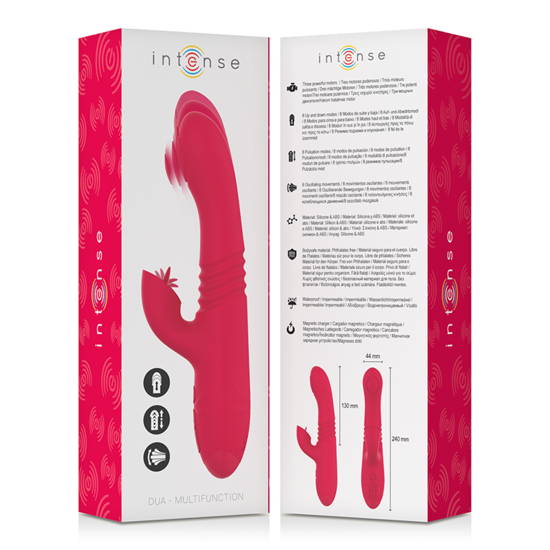 INTENSE - VIBRATEUR UP & DOWN RECHARGEABLE MULTIFONCTION DUA AVEC LANGUE ROUGE – Image 5