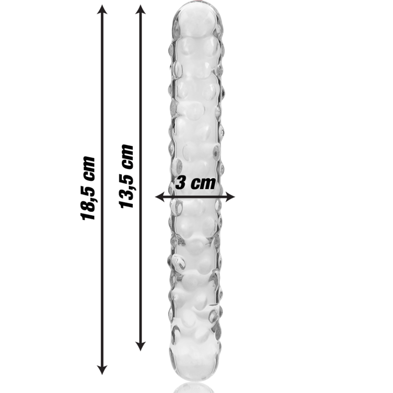 NEBULA SERIES BY IBIZA - MODÈLE 15 GODE EN VERRE BOROSILICATE CLAIR 18.5 CM -O- 3 CM – Image 3