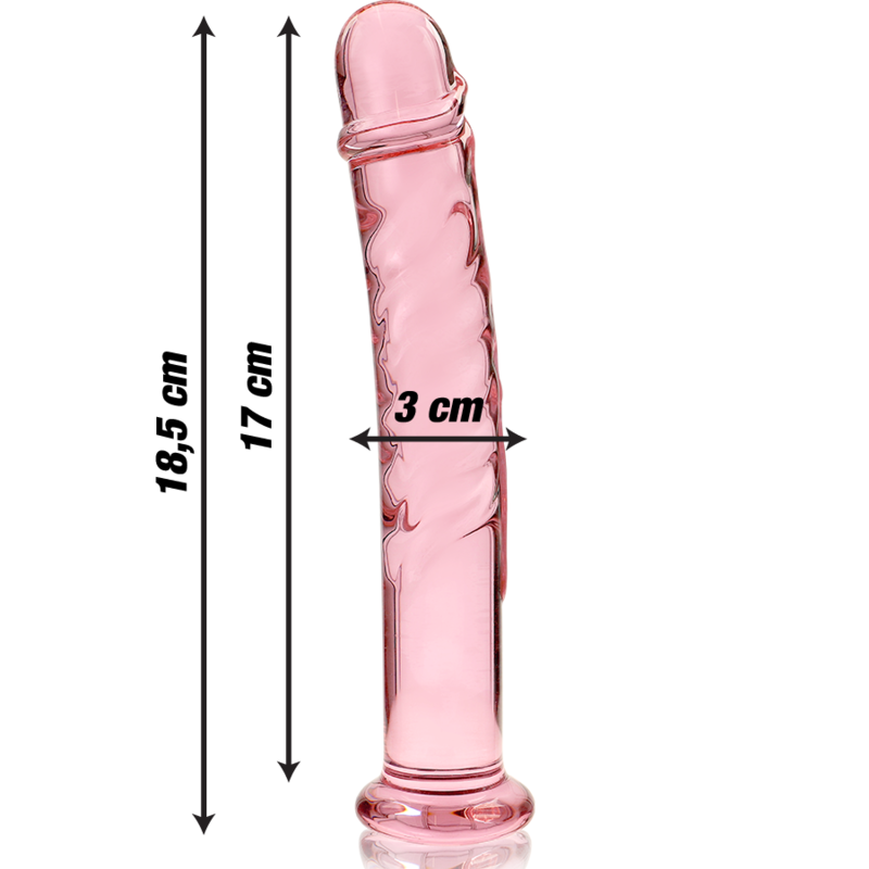 NEBULA SERIES BY IBIZA - MODÈLE 16 GODE EN VERRE BOROSILICATE ROSE 18.5 CM -O- 3 CM – Image 3