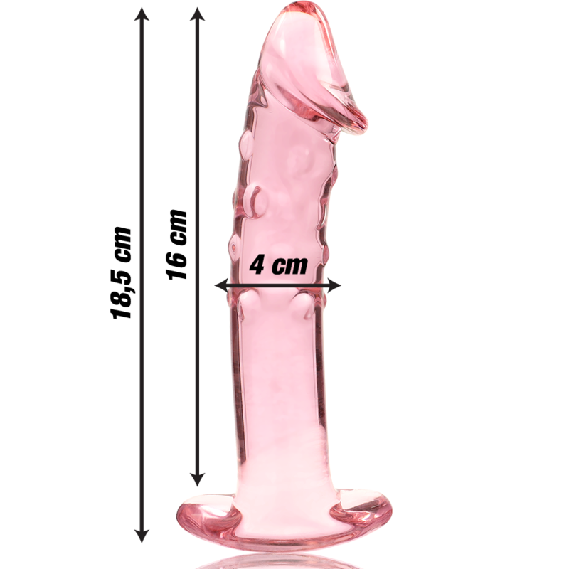 NEBULA SERIES BY IBIZA - MODÈLE 19 GODE EN VERRE BOROSILICATE ROSE 18.5 CM -O- 4 CM – Image 3