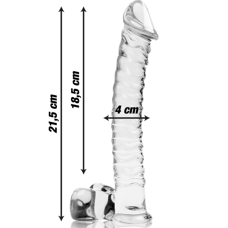 NEBULA SERIES BY IBIZA - MODÈLE 23 GODE EN VERRE BOROSILICATE CLAIR 21.5 CM -O- 4 CM – Image 3