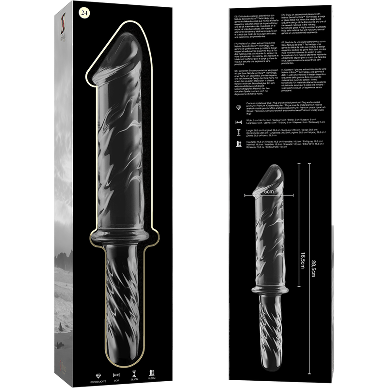 NEBULA SERIES BY IBIZA - MODÈLE 24 GODE EN VERRE BOROSILICATE CLAIR 28.5 CM -O- 5 CM – Image 6