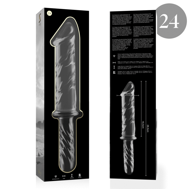 NEBULA SERIES BY IBIZA - MODÈLE 24 GODE EN VERRE BOROSILICATE CLAIR 28.5 CM -O- 5 CM – Image 4