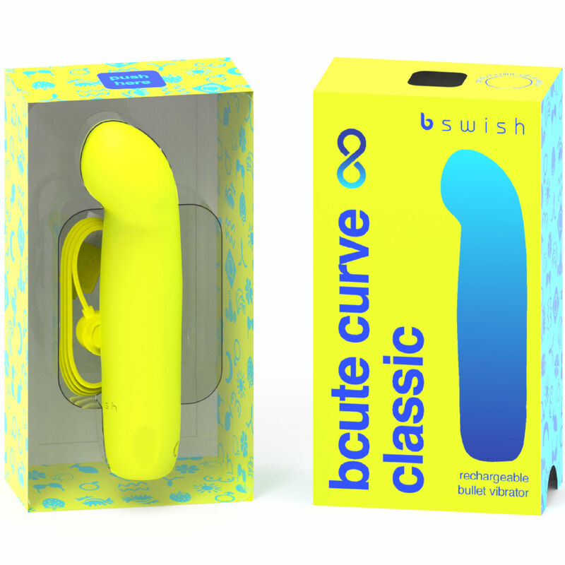 B SWISH - VIBRATEUR EN SILICONE RECHARGEABLE BCUTE CURVE INFINITE CLASSIC JAUNE – Image 2