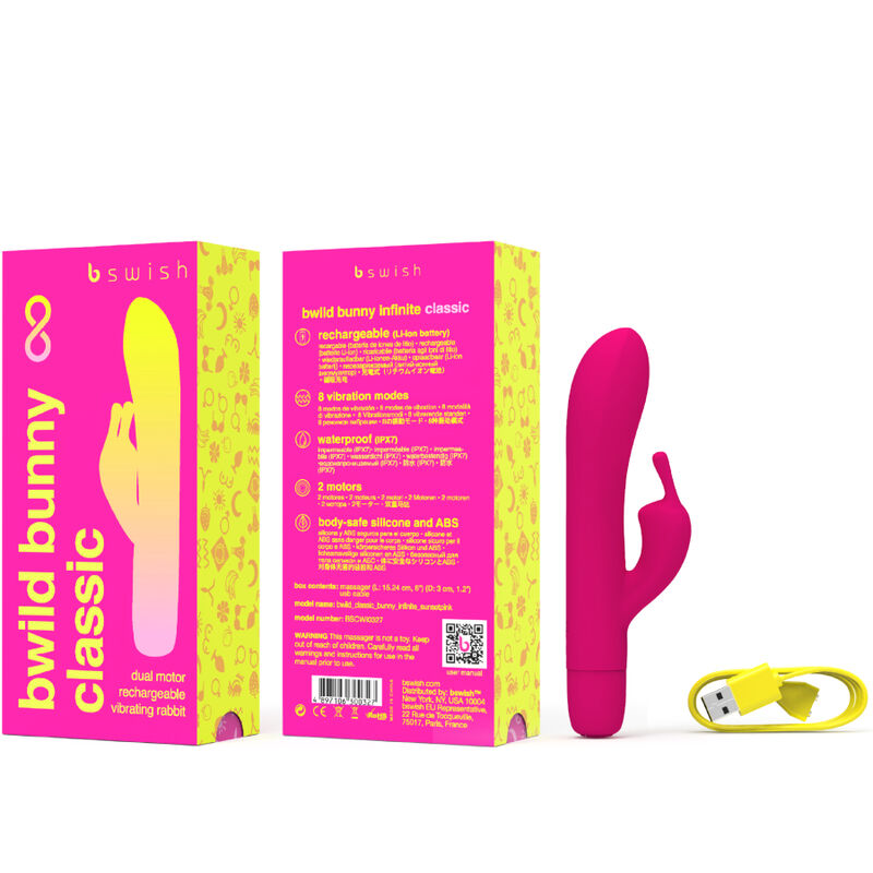 B SWISH - VIBRATEUR RECHARGEABLE CLASSIQUE BWILD BUNNY INFINITE SILICONE ROSE – Image 3