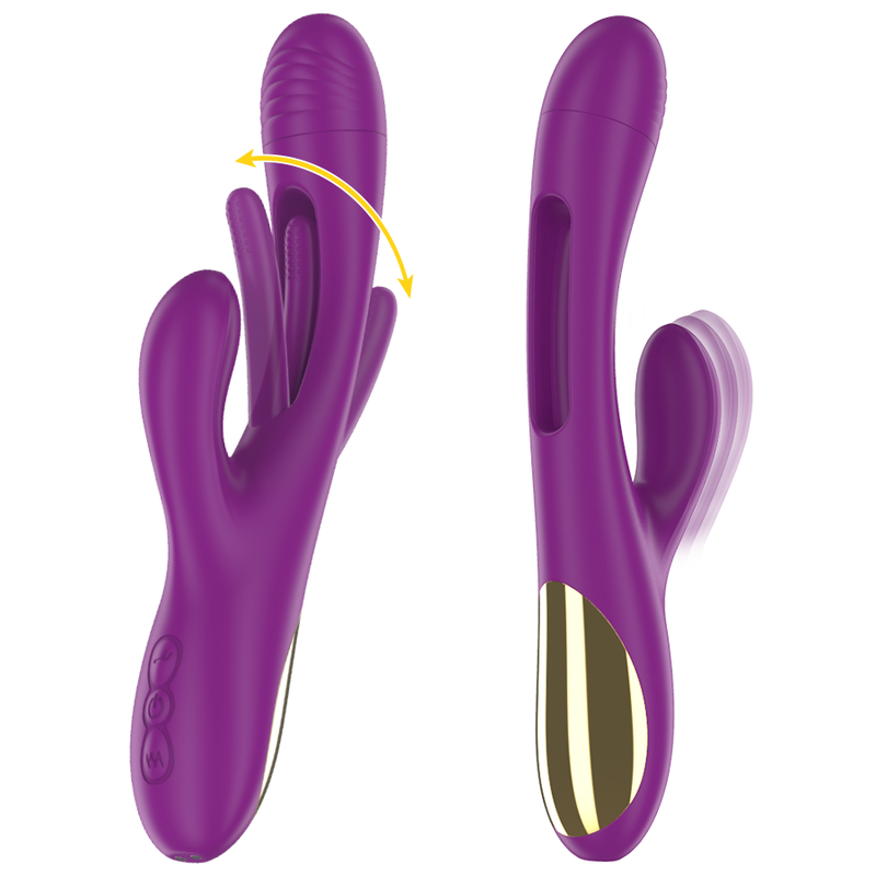 INTENSE - APOLO VIBRATEUR MULTIFONCTION RECHARGEABLE 7 VIBRATIONS AVEC LANGUE OSCILLANTE VIOLET – Image 2