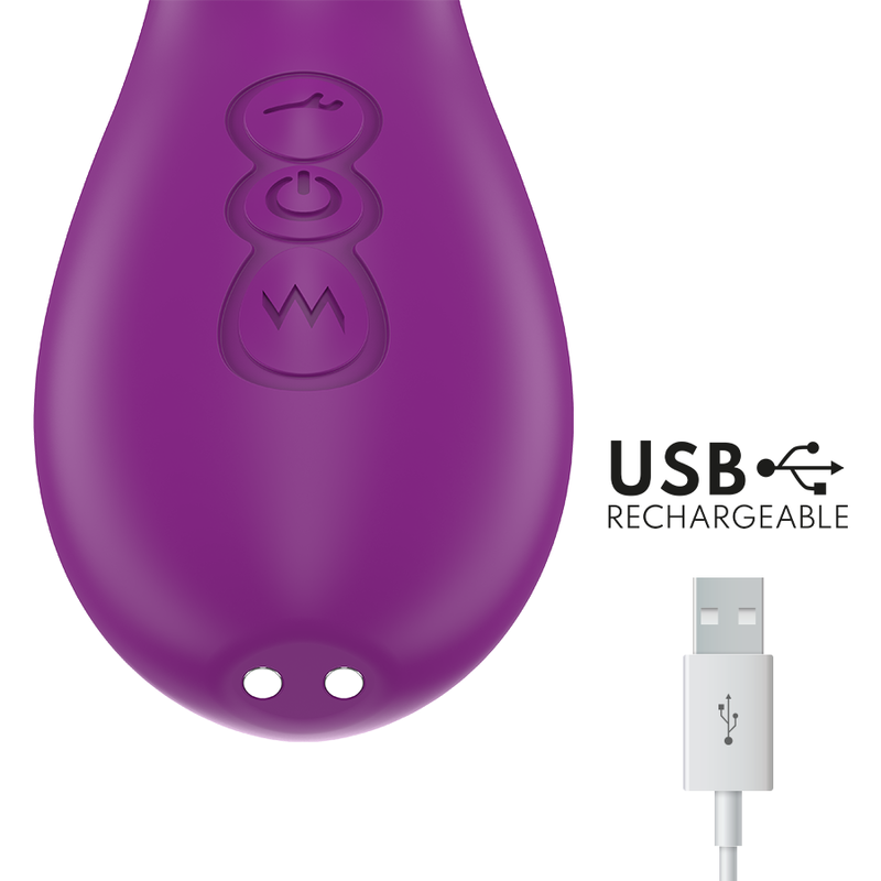 INTENSE - APOLO VIBRATEUR MULTIFONCTION RECHARGEABLE 7 VIBRATIONS AVEC LANGUE OSCILLANTE VIOLET – Image 6