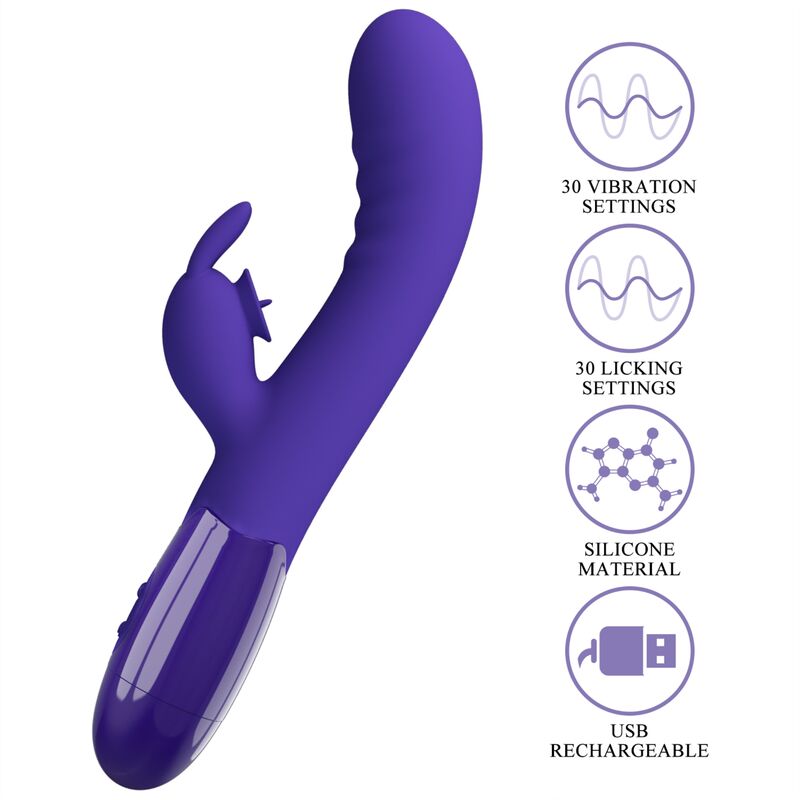 PRETTY LOVE - VIBRATEUR CERBERUS YOUTH LAPIN VIOLET – Image 8