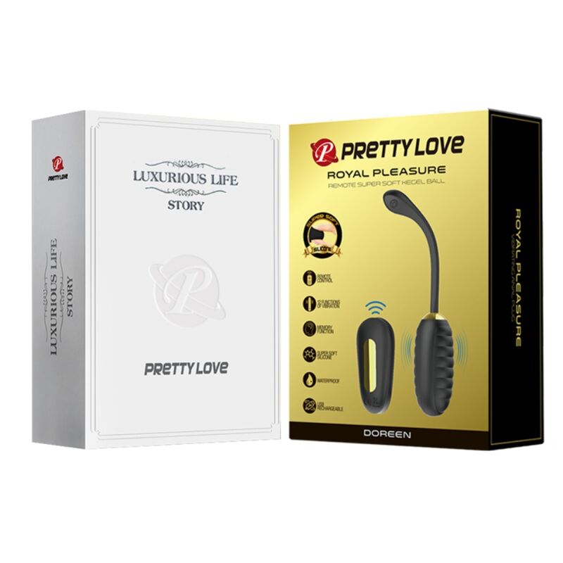 PRETTY LOVE - DOREEN OEUF VIBRANT RECHARGEABLE DE LUXE NOIR TÉLÉCOMMANDE – Image 12