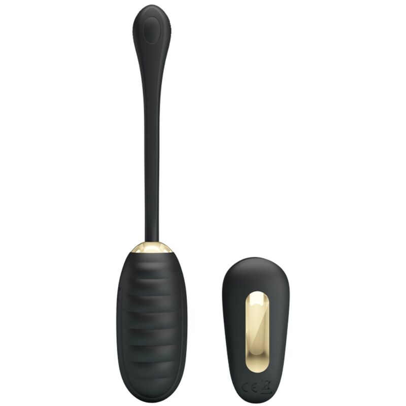 PRETTY LOVE - DOREEN OEUF VIBRANT RECHARGEABLE DE LUXE NOIR TÉLÉCOMMANDE – Image 2