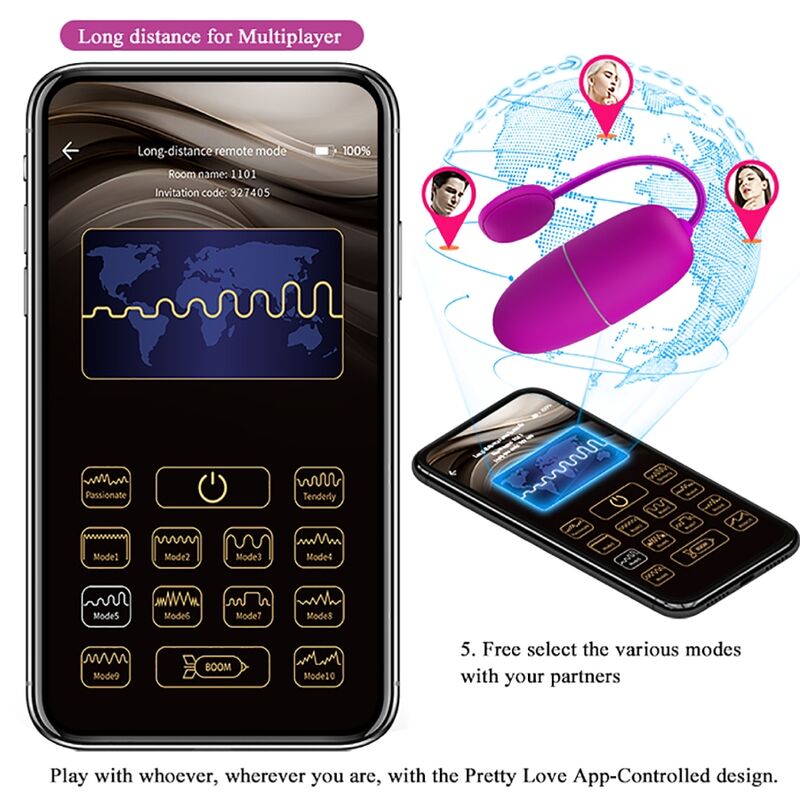 PRETTY LOVE - OEUF VIBRANT NYMPHE APP CONTRÔLÉ VIOLET – Image 15