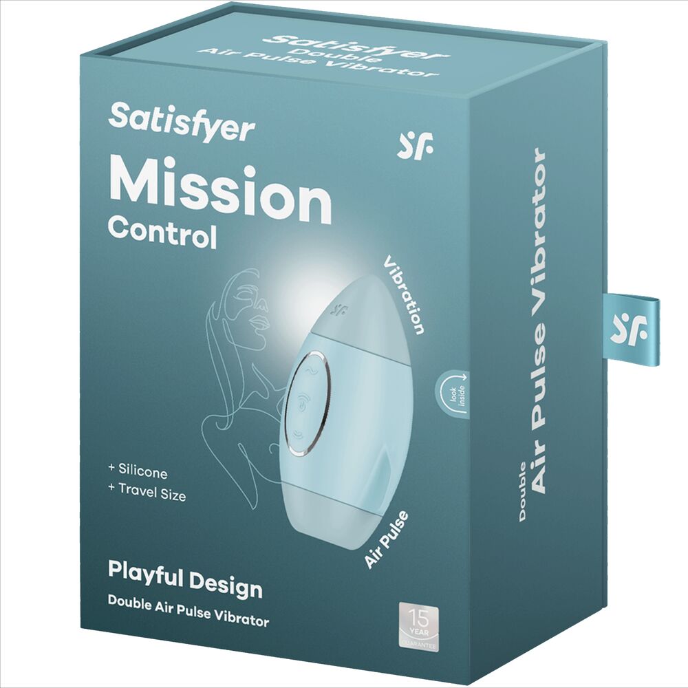 SATISFYER - MISSION CONTROL BLEU PETIT VIBRATEUR DOUBLE IMPULSION – Image 6