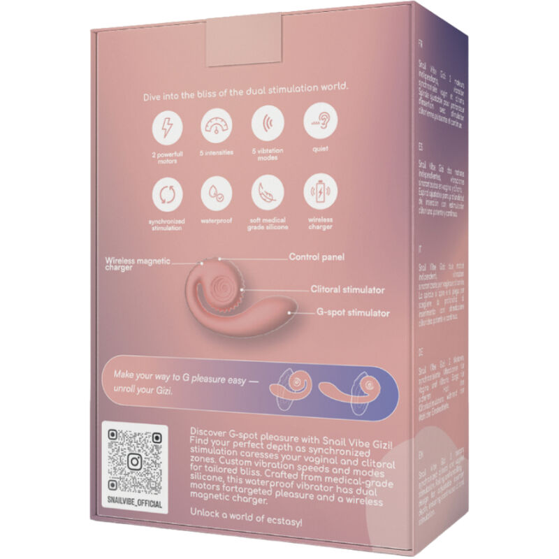 SNAIL VIBE - STIMULATEUR DOUBLE GIZI ROSE – Image 5