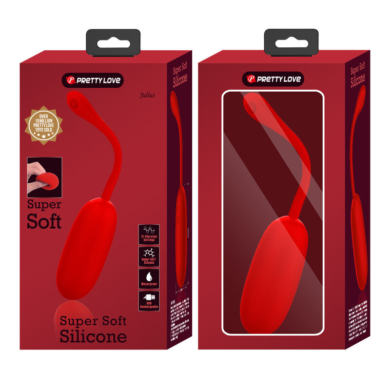 PRETTY LOVE - OEUF VIBRANT JULIUS IMPERMÉABLE-RECHARGEABLE ROUGE – Image 9