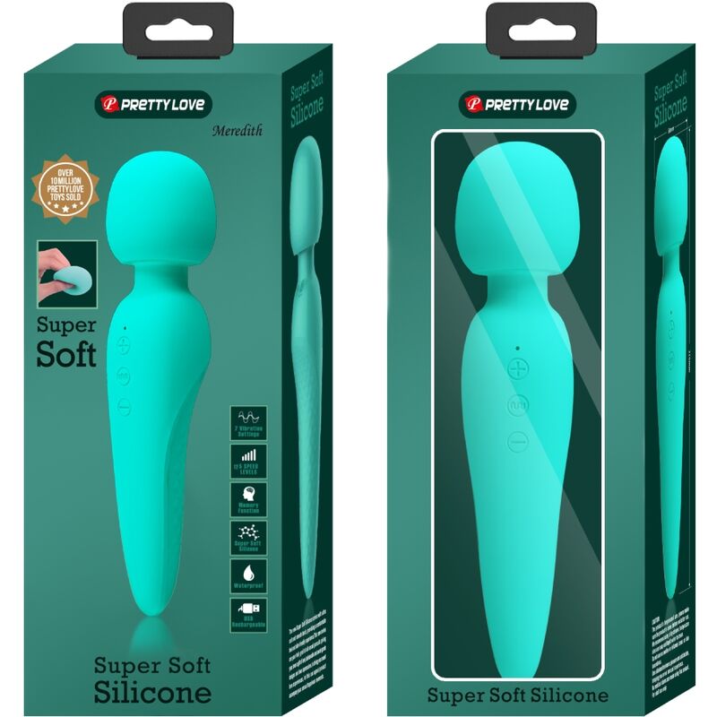 PRETTY LOVE - MASSEUR MEREDITH 12 MODES DE VIBRATION VERT AQUA – Image 9