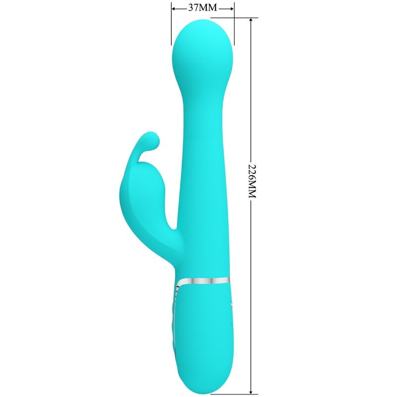 PRETTY LOVE - VIBRATEUR DEJON RABBIT 3 EN 1 MULTIFONCTION VERT AQUA – Image 7