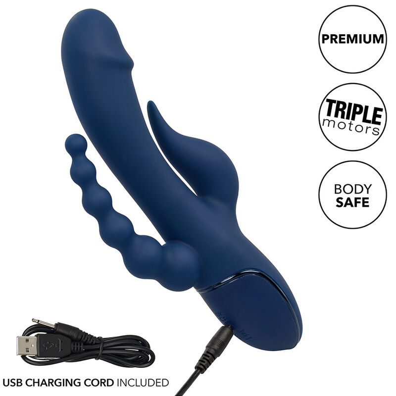CALEXOTICS - VIBRATEUR TRIPLE ORGASME BLEU – Image 10