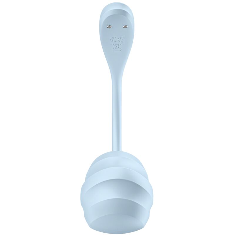 SATISFYER - APPLICATION GRATUITE STIMULATEUR DE POINT G PÉTALE LISSE BLEU CIEL – Image 2