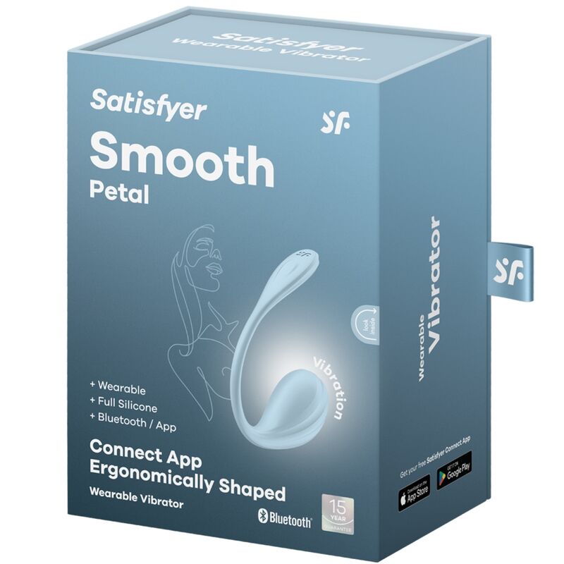 SATISFYER - APPLICATION GRATUITE STIMULATEUR DE POINT G PÉTALE LISSE BLEU CIEL – Image 6