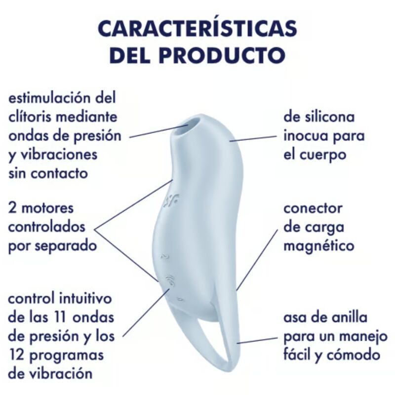 SATISFYER - POCKET PRO 1 STIMULATEUR DE CLITORIS BLEU CLAIR – Image 4