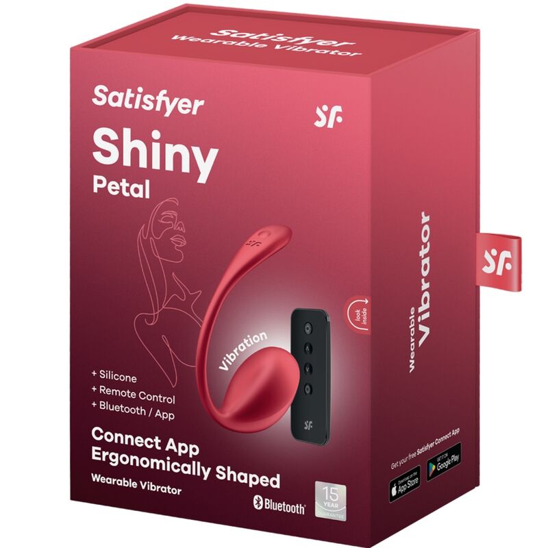 SATISFYER - SHINY PETAL STIMULATEUR À TÉLÉCOMMANDE À DISTANCE G POINT ROUGE APPLICATION GRATUITE – Image 7