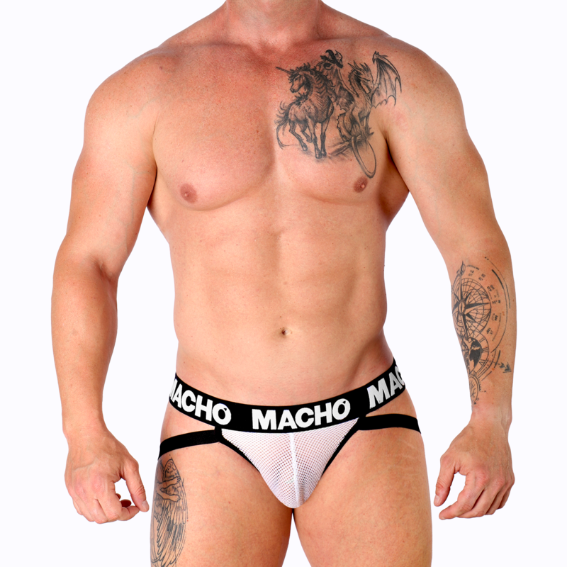 MACHO - MX26X1 JOCK GRID BLANC M – Image 2