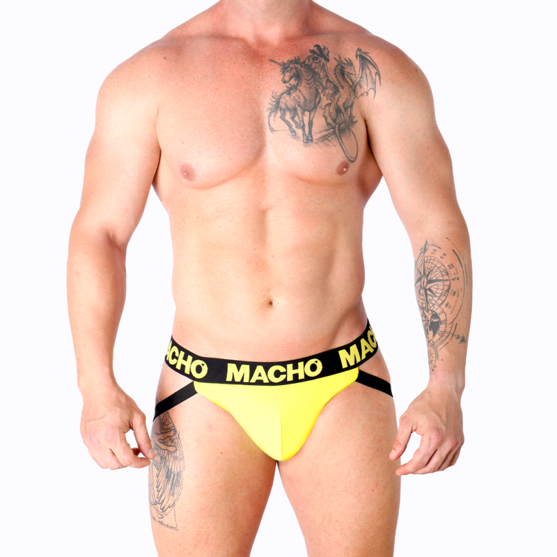 MACHO - MX25A JOCK LYCRA JAUNE L – Image 2