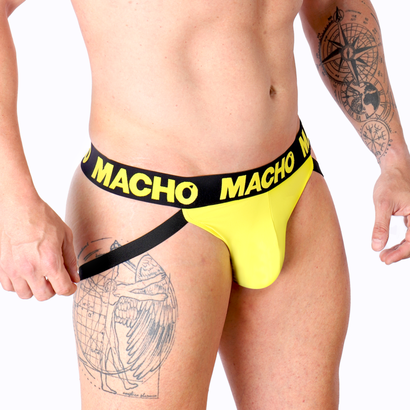 MACHO - MX25A JOCK LYCRA JAUNE L – Image 3