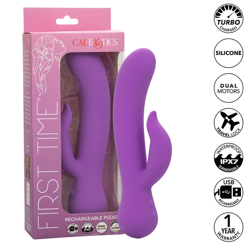 CALEXOTICS - FIRST TIME VIBRATEUR PLEASER RECHARGEABLE VIOLET – Image 2
