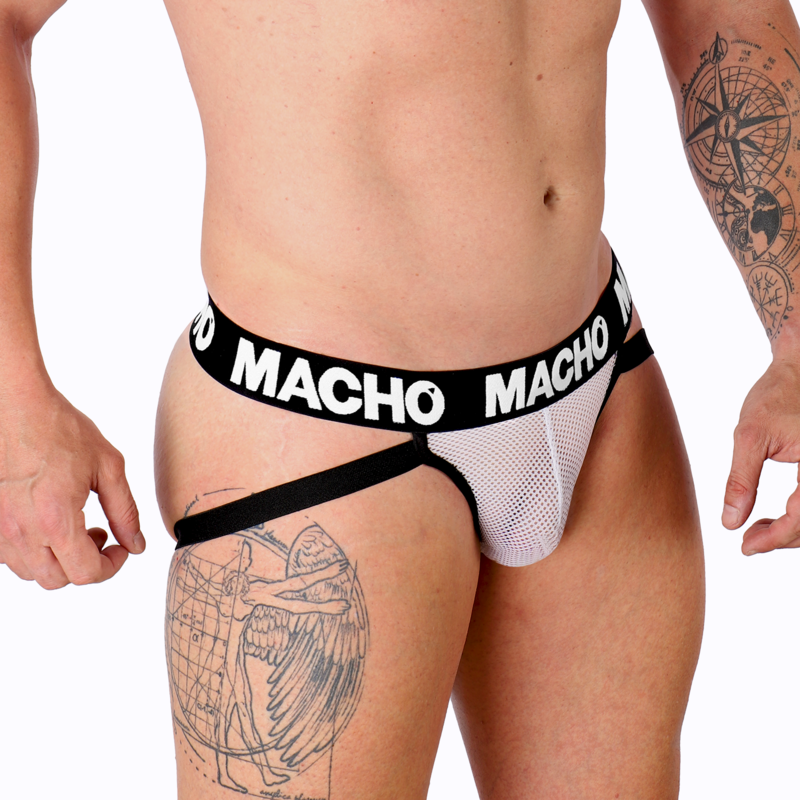 MACHO - MX26X1 JOCK GRID BLANC XL – Image 2