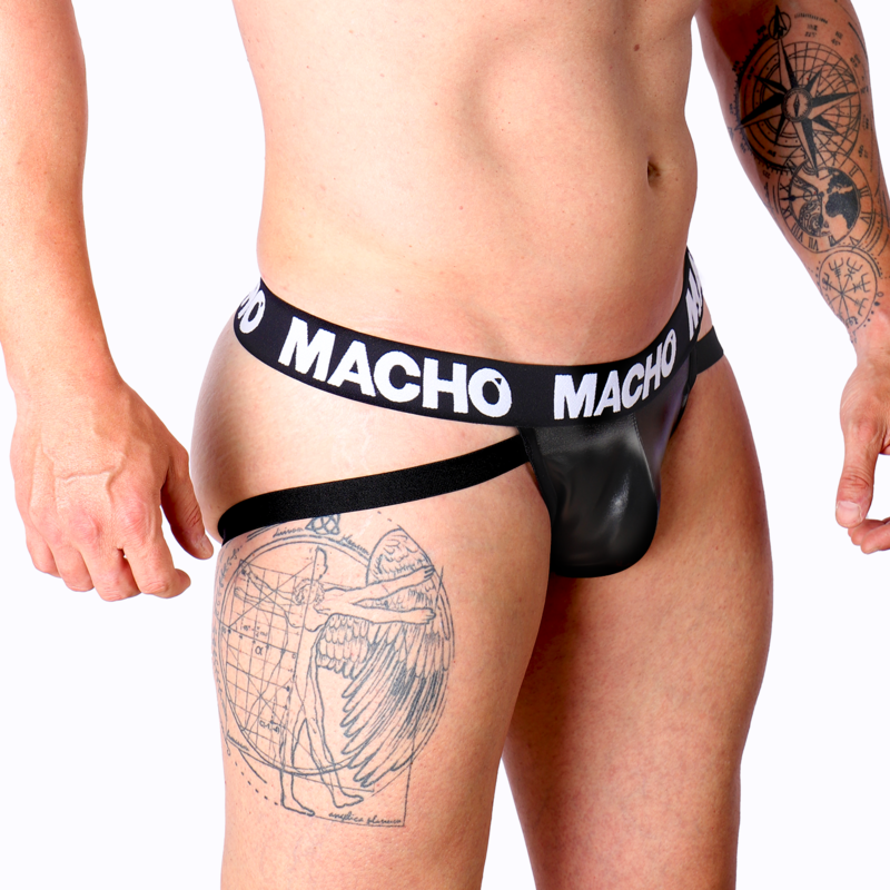 MACHO - MX25NC JOCK CUIR NOIR S – Image 2