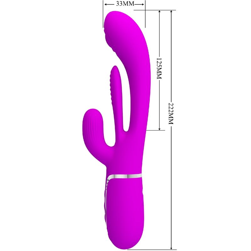 PRETTY LOVE - SHANIA TRIPLE RABBIT VIBRATEUR MULTIFONCTION ROSE – Image 7