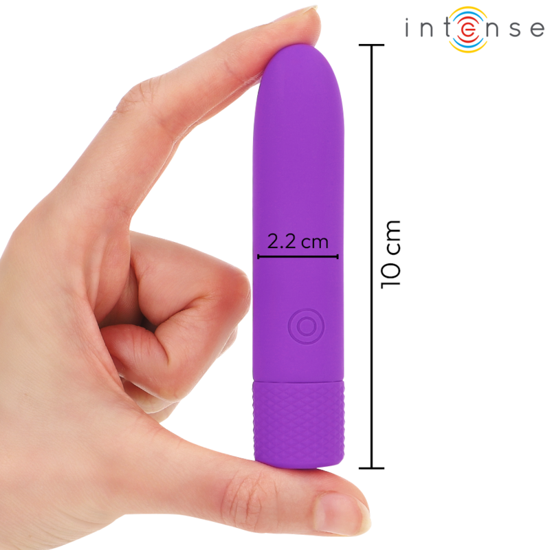 INTENSE - SYMONE BULLET VIBRANT RECHARGEABLE USB 8 VIBRATIONS VIOLET 10 X 2,2 CM – Image 4