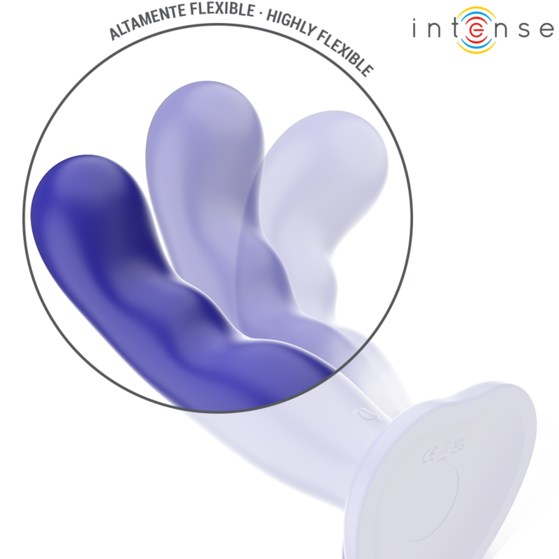 INTENSE - SHORTY VIBRATEUR AVEC VENTOUSE TÉLÉCOMMANDE BLEUE – Image 4