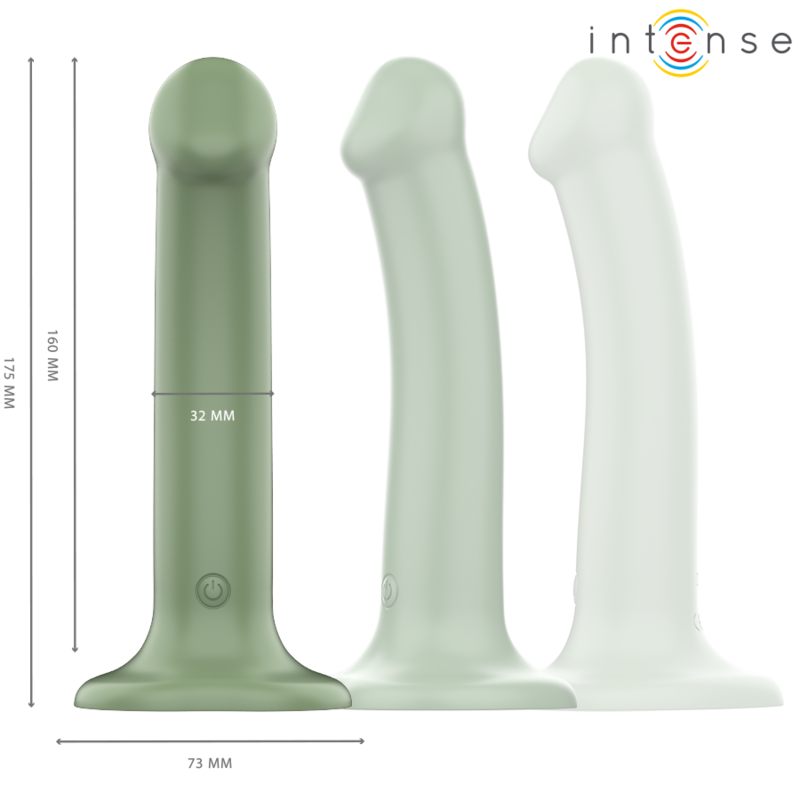 INTENSE - BECCA VIBRATEUR AVEC VENTOUSE 10 VIBRATIONS TÉLÉCOMMANDE VERTE – Image 2