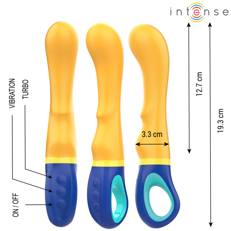 INTENSE - VIBRATEUR POINT G JAUNE SHAGGY – Image 2