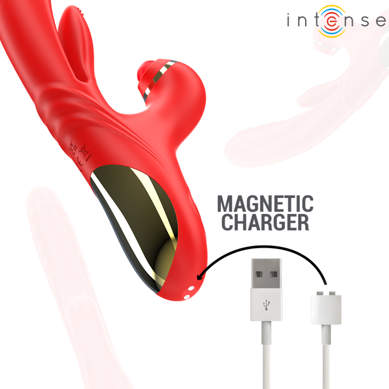 INTENSE - ROSALIA VIBRATEUR MULTIFONCTION 3 EN 1 ROUGE – Image 6