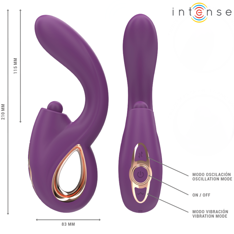 INTENSE - LALI VIBRATEUR MULTIFONCTION POINT G TAPPING & THRUST & VIBRATION VIOLET – Image 5