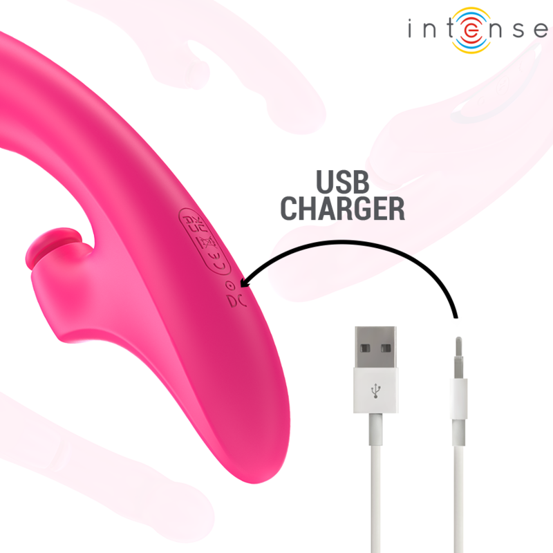 INTENSE - EMI VIBRATEUR 13,5 CM MULTIFONCTION 3 EN 1 10 VIBRATIONS ROSE – Image 6