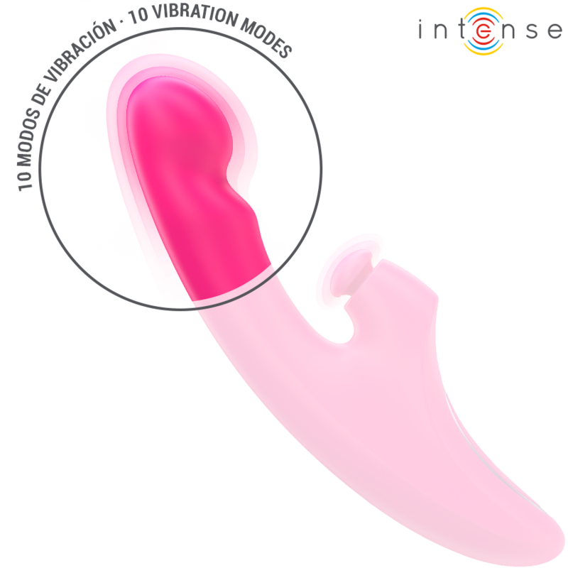 INTENSE - EMI VIBRATEUR 13,5 CM MULTIFONCTION 3 EN 1 10 VIBRATIONS ROSE – Image 4