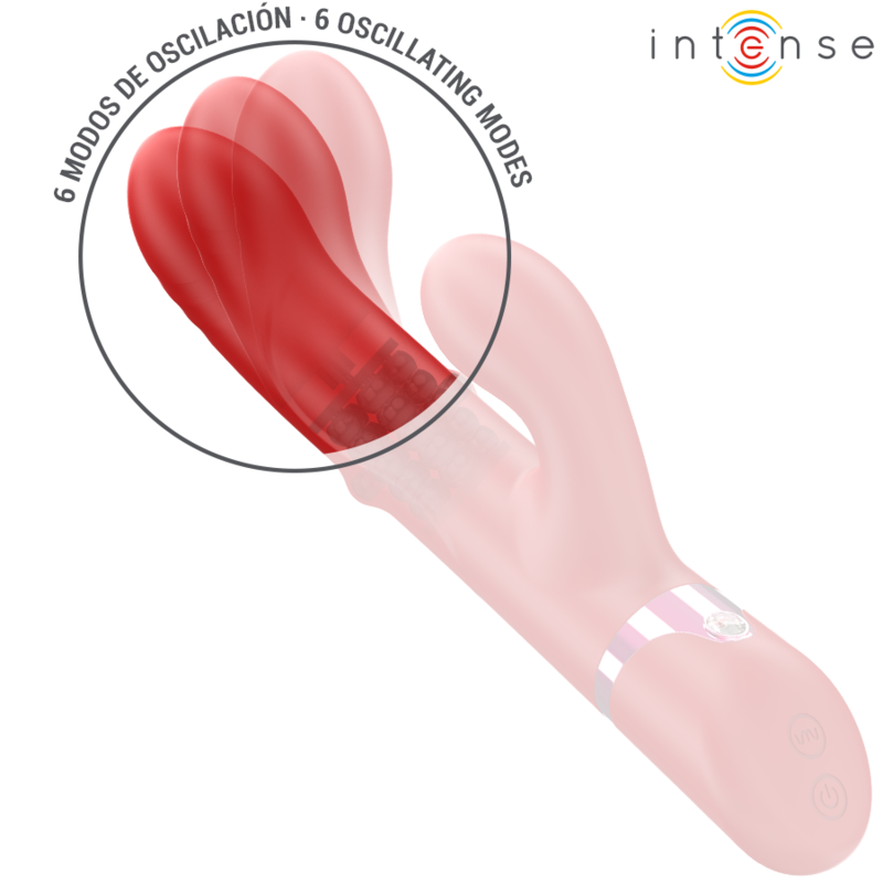 INTENSE - LELE VIBRATEUR MULTIFONCTION ROTATIF & OSCILLANT & STIMULANT ROUGE – Image 2