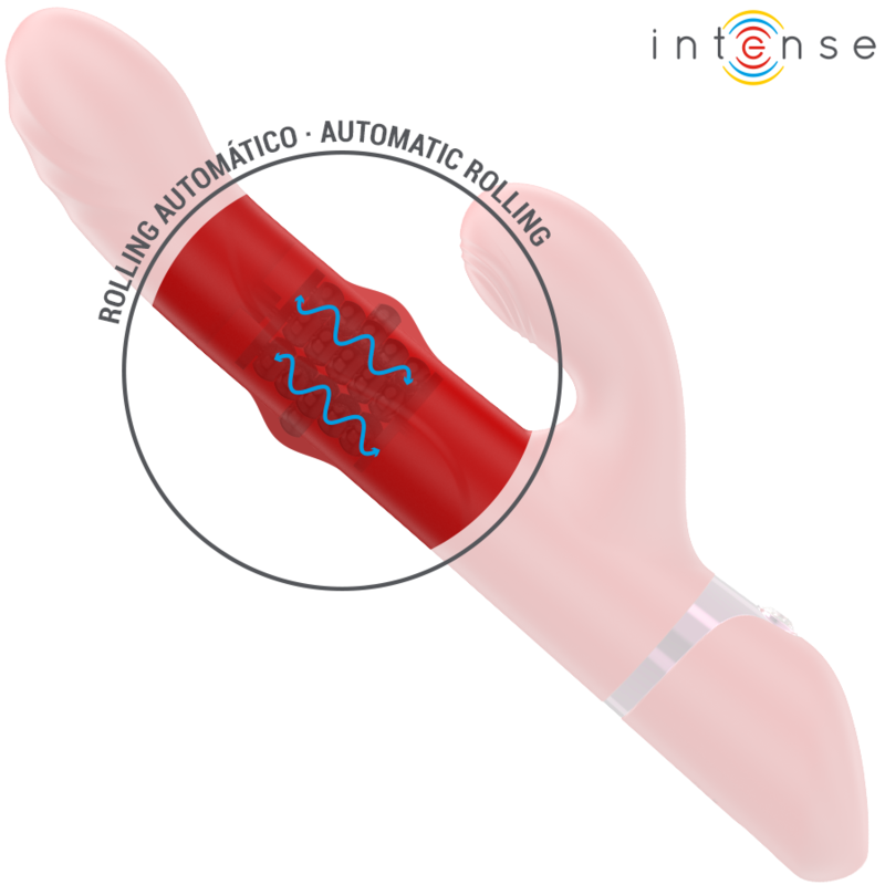 INTENSE - LELE VIBRATEUR MULTIFONCTION ROTATIF & OSCILLANT & STIMULANT ROUGE – Image 4
