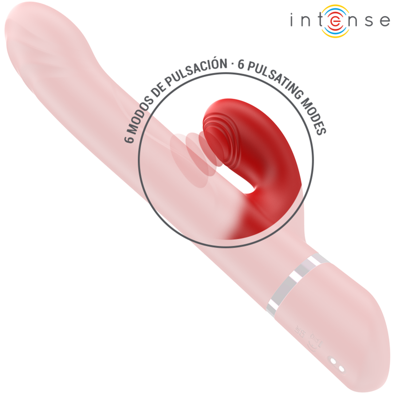 INTENSE - LELE VIBRATEUR MULTIFONCTION ROTATIF & OSCILLANT & STIMULANT ROUGE – Image 3