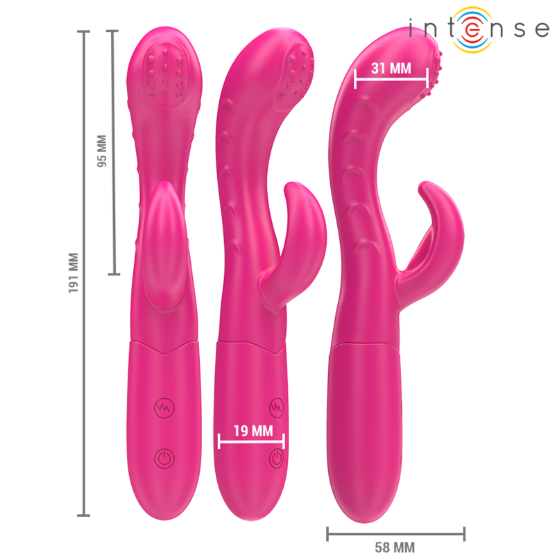 INTENSE - AMARA VIBRATEUR AVEC LANGUE STIMULANTE 10 VIBRATIONS ROSE – Image 2