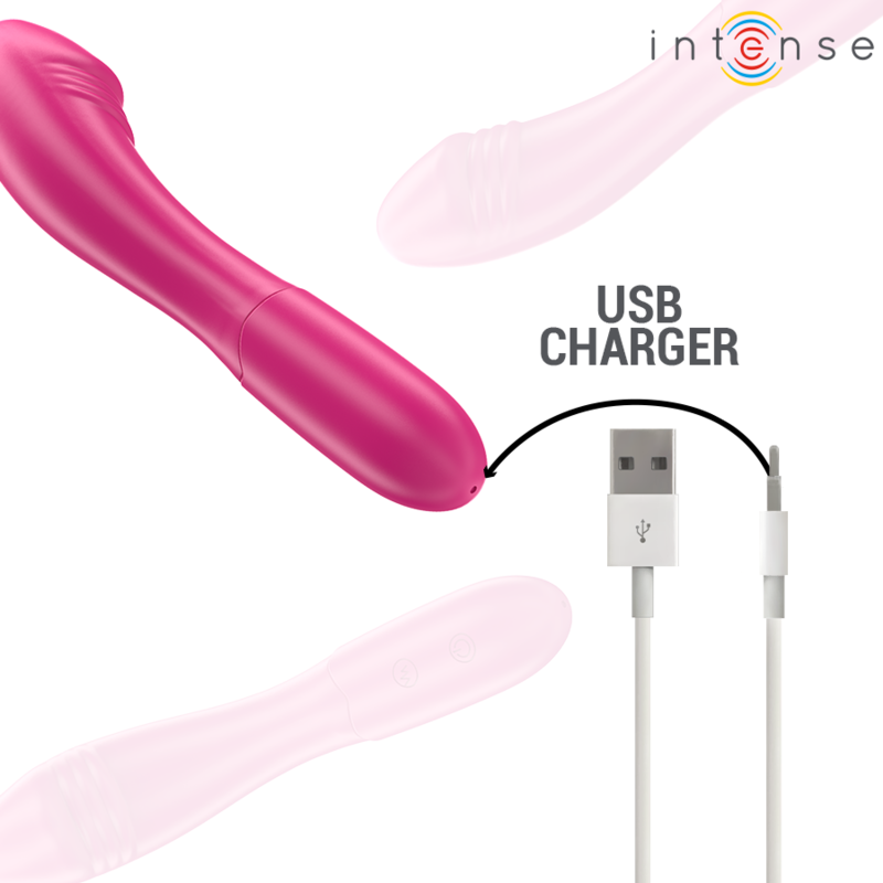 INTENSE - BELINDA VIBRATEUR 19 CM FLEXIBLE 10 VIBRATIONS ROSE – Image 5